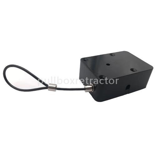 Cuboid Retractable Secure Pulling-box with Demountable Key Ring for Retail Product Positioning
