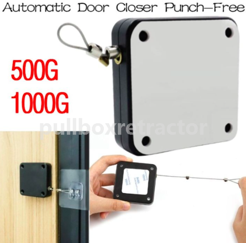 Automatic Door Closer 1000g Automatic Screen Door Closer Sliding Screen Auto Door Closer With Drawstring Drill Door Closer For Home Residential Commercia